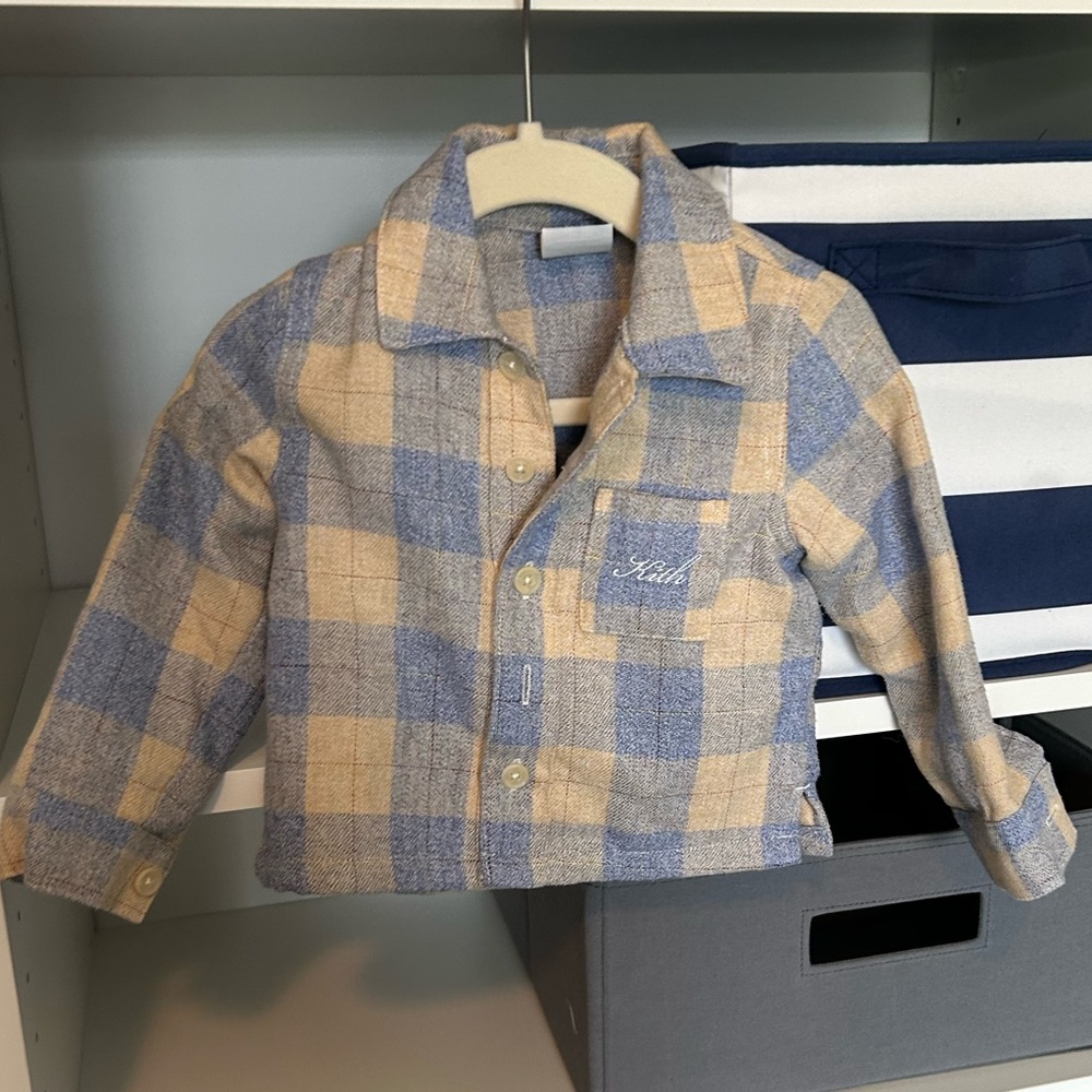 Kith Kids flannel shirt / “shacket” size 6-12 months